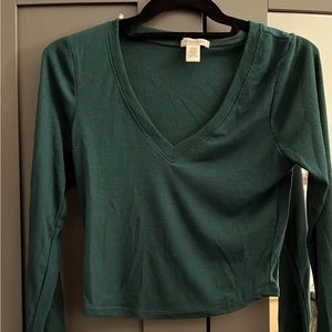 Aqua blue long sleeve shirt